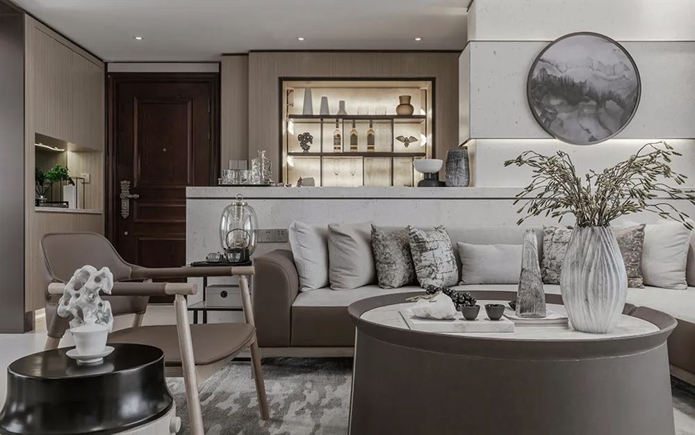 昭通市北部新洲新中式风格三居室装修案例