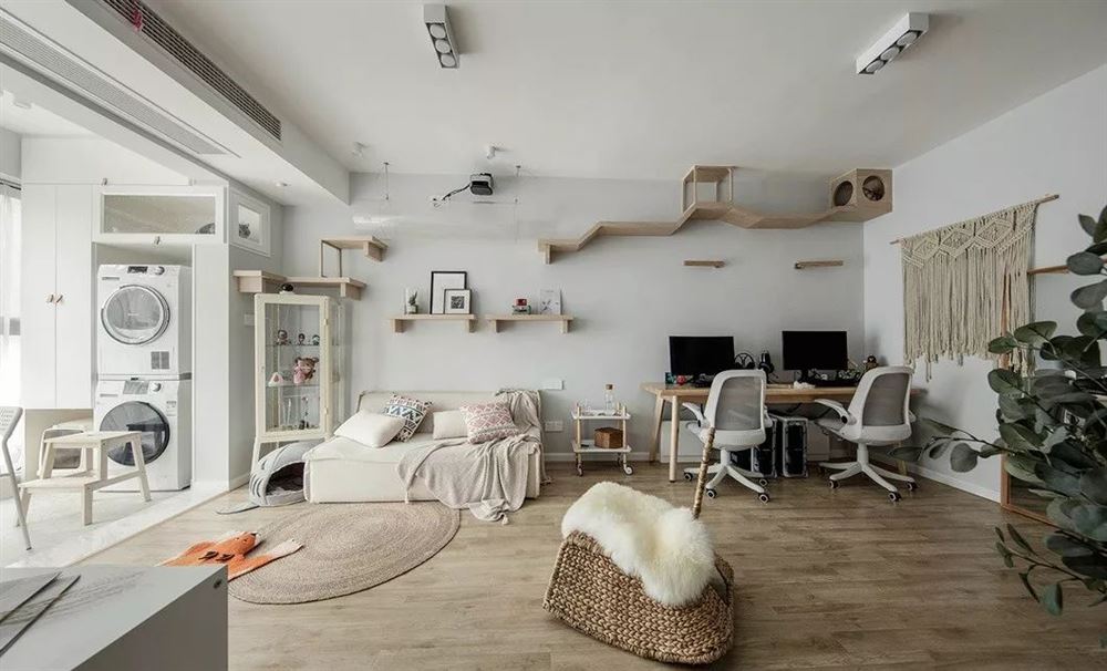 昭通市北部新洲北欧风格三居室装修案例