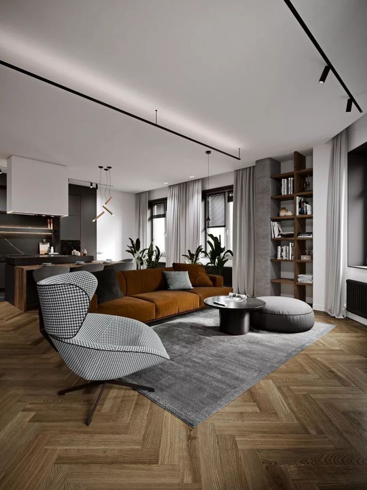 北欧工业风格家装设计室内装修效果图-客厅 北欧工业风格家装设计室内装修效果图-客厅