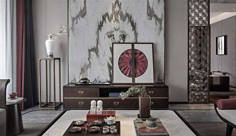 昭通市翠鑫苑新中式风格四居室装修案例