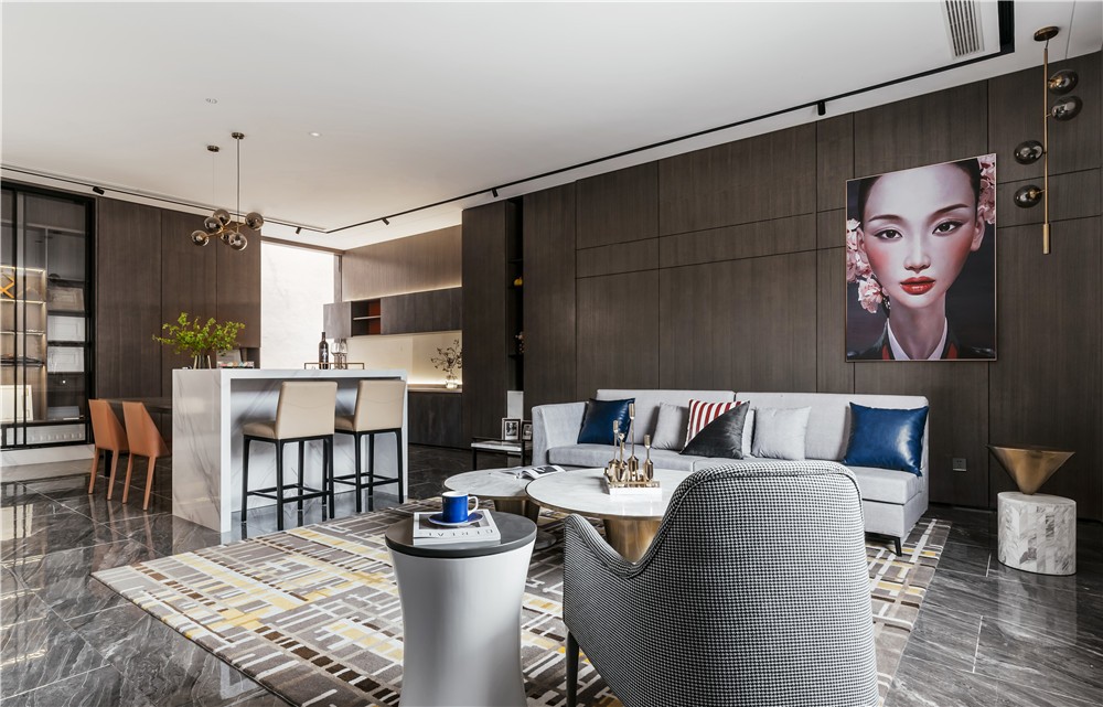 现代轻奢风格家装设计室内装修效果图-客餐厅 现代轻奢风格家装设计室内装修效果图-客餐厅