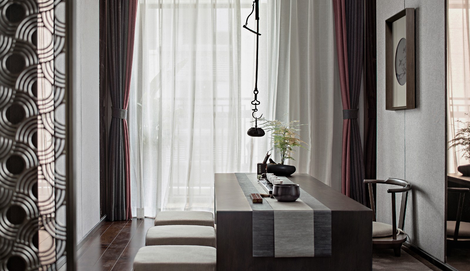 新中式风格家装设计室内装修效果图-茶室 新中式风格家装设计室内装修效果图-茶室